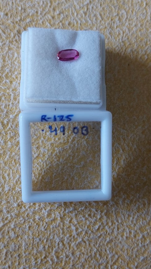 0.49 R-125 Carat Natural Old Ruby