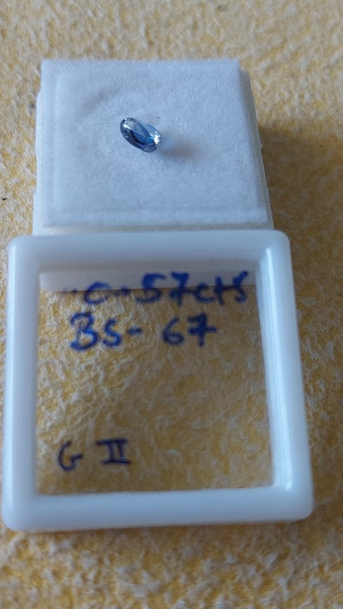 B.S-67 0.57 Carat Natural Blue Sapphire Stone