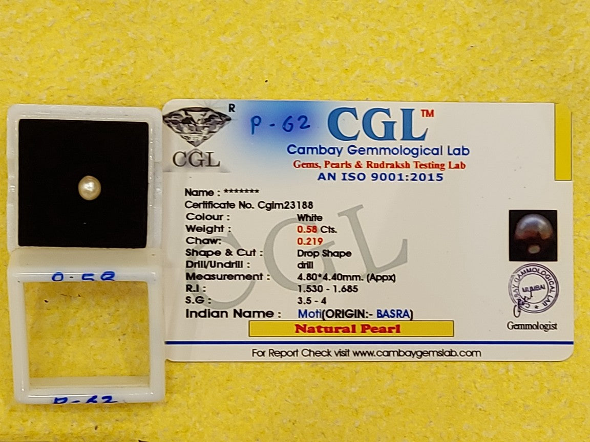 0.58 Carat Natural Pearl