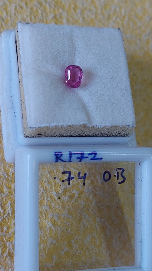 0.74 Carat Natural Old Ruby