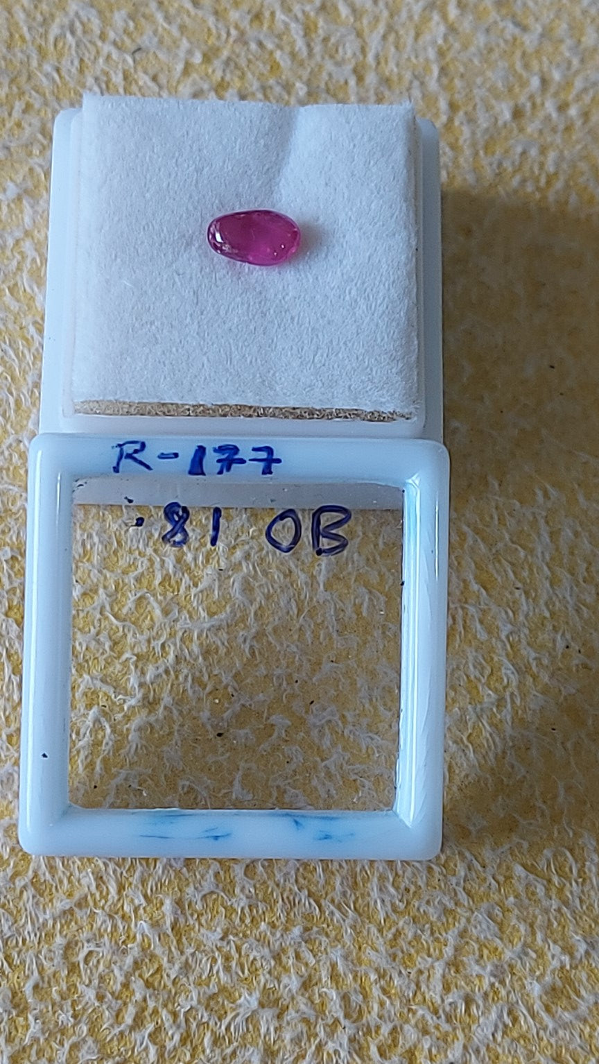 0.81 Carat Natural Old Ruby