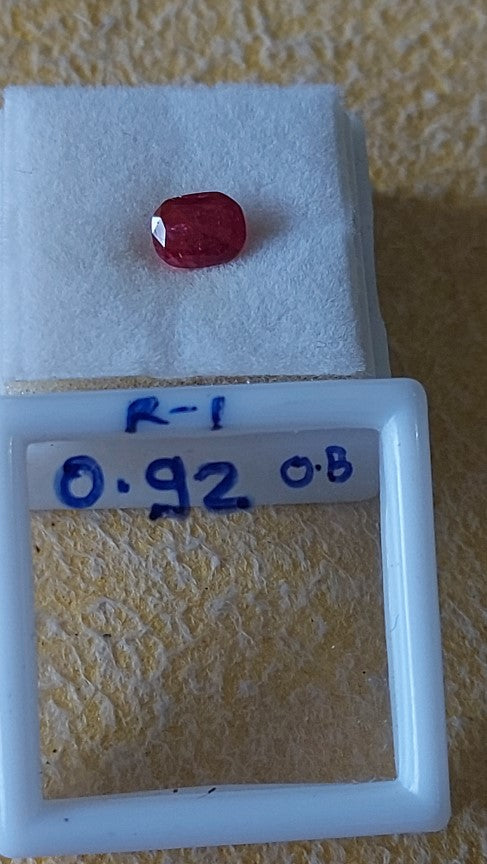 0.92 Carat Natural Old Ruby