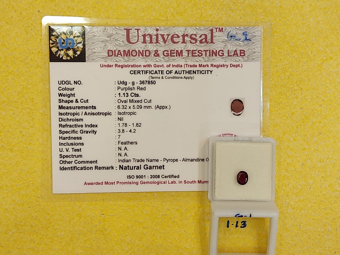 1.13 Carat Natural Garnet