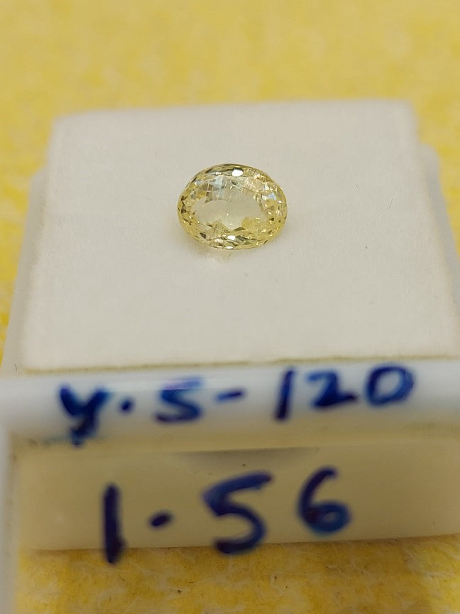 1.56 Carat Natural Yellow Sapphire Stone
