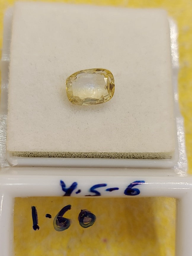 1.60 Carat Natural Yellow Sapphire Stone