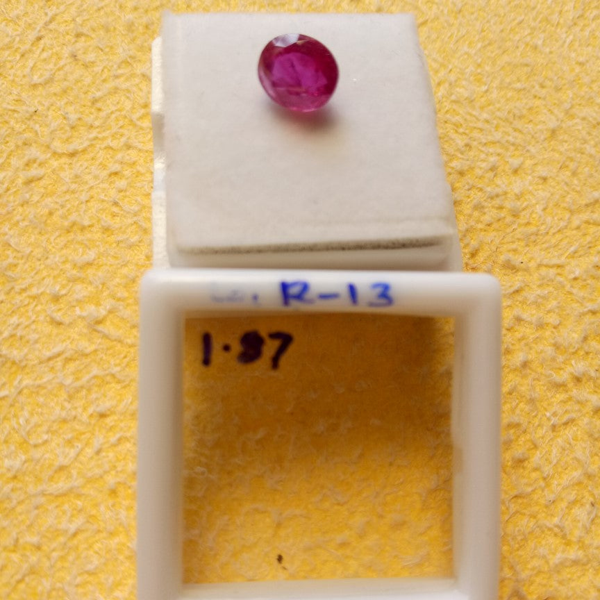 1.87 Carat Natural Old Ruby
