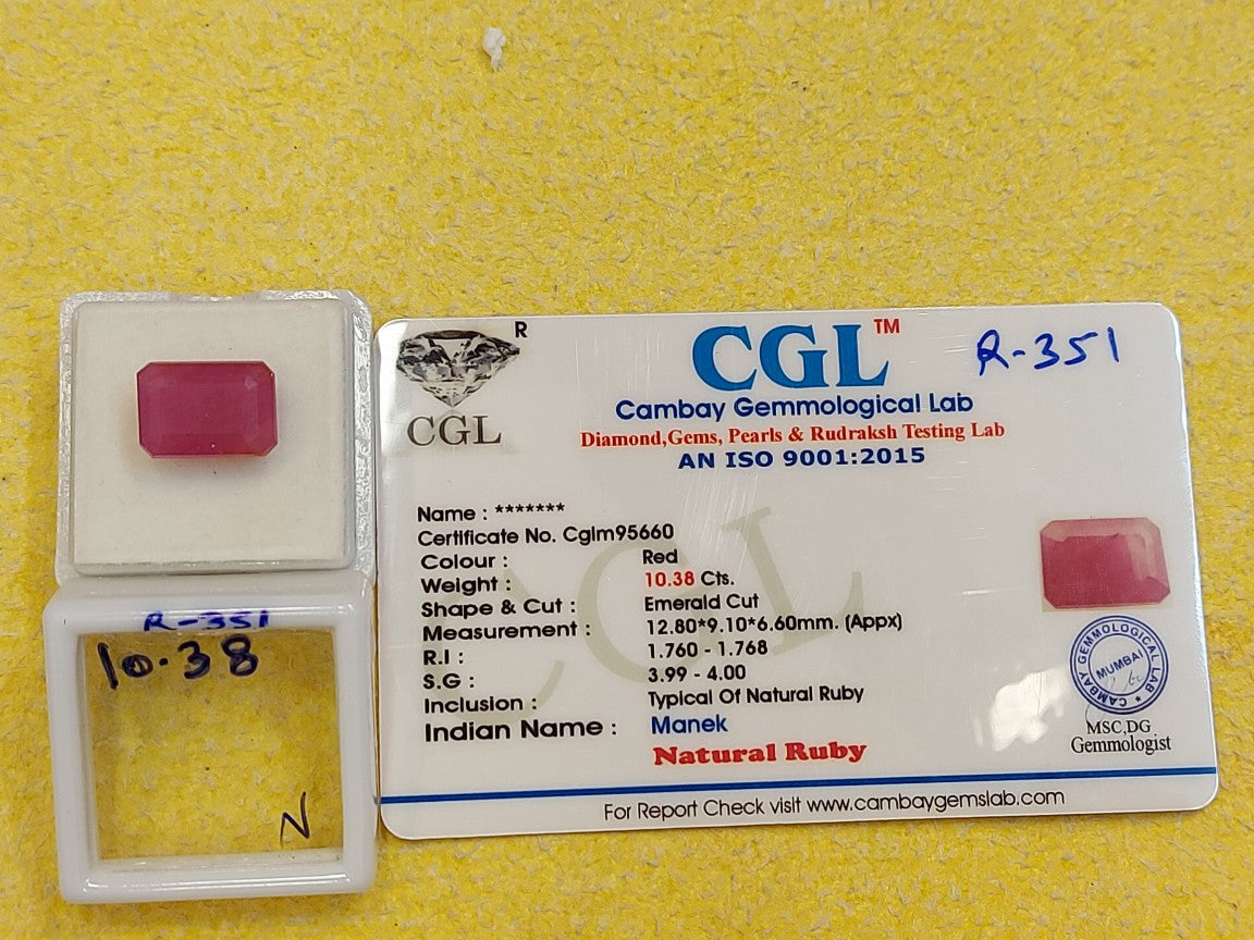 10.38 Carat Natural Ruby Stone