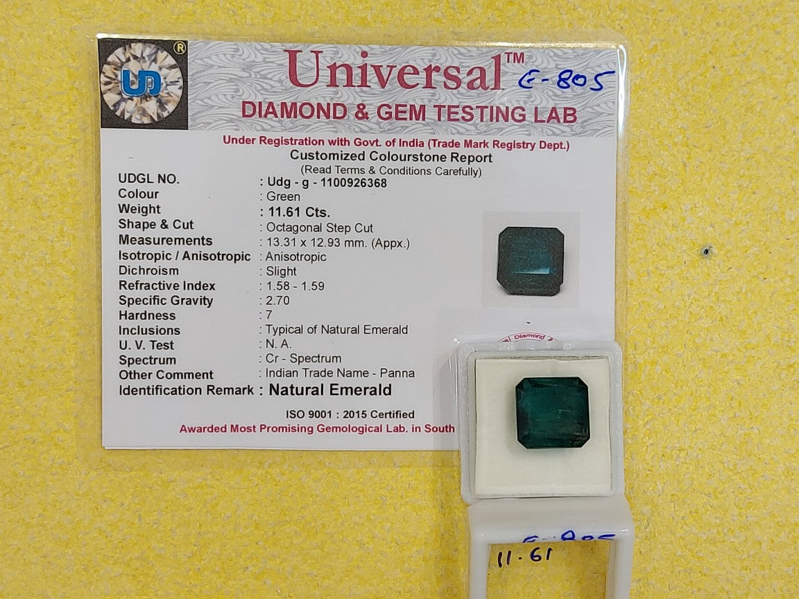 11.61 Carat Natural Emerald Stone