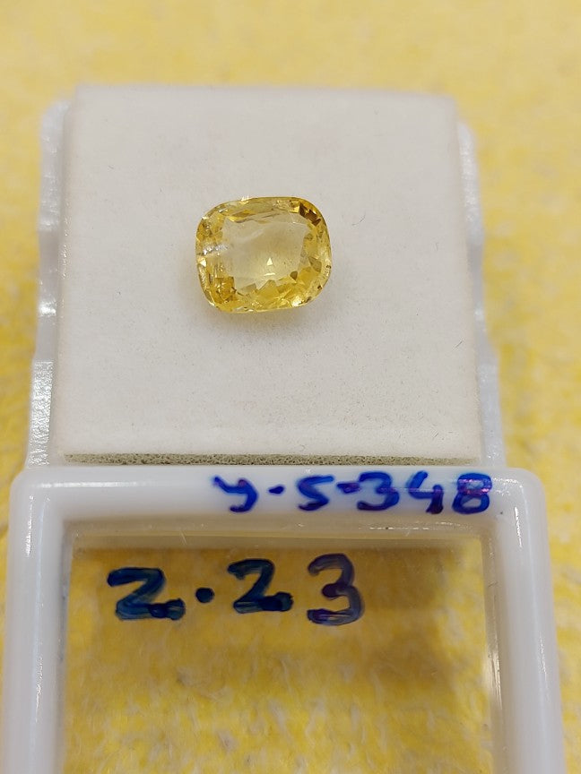 2.23 Carat Natural Yellow Sapphire Stone