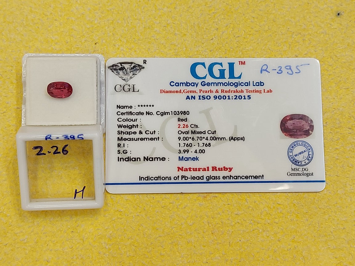 2.26 Carat Natural Ruby Stone