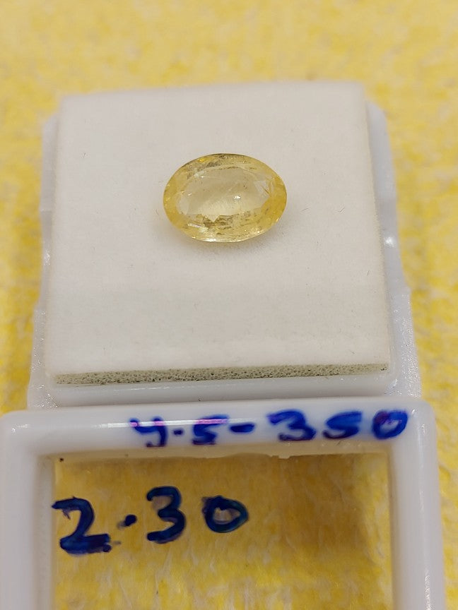 2.30 Carat Natural Yellow Sapphire Stone