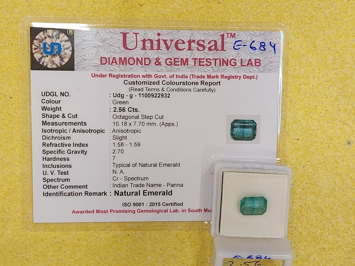 2.56 Carat Natural Emerald Stone