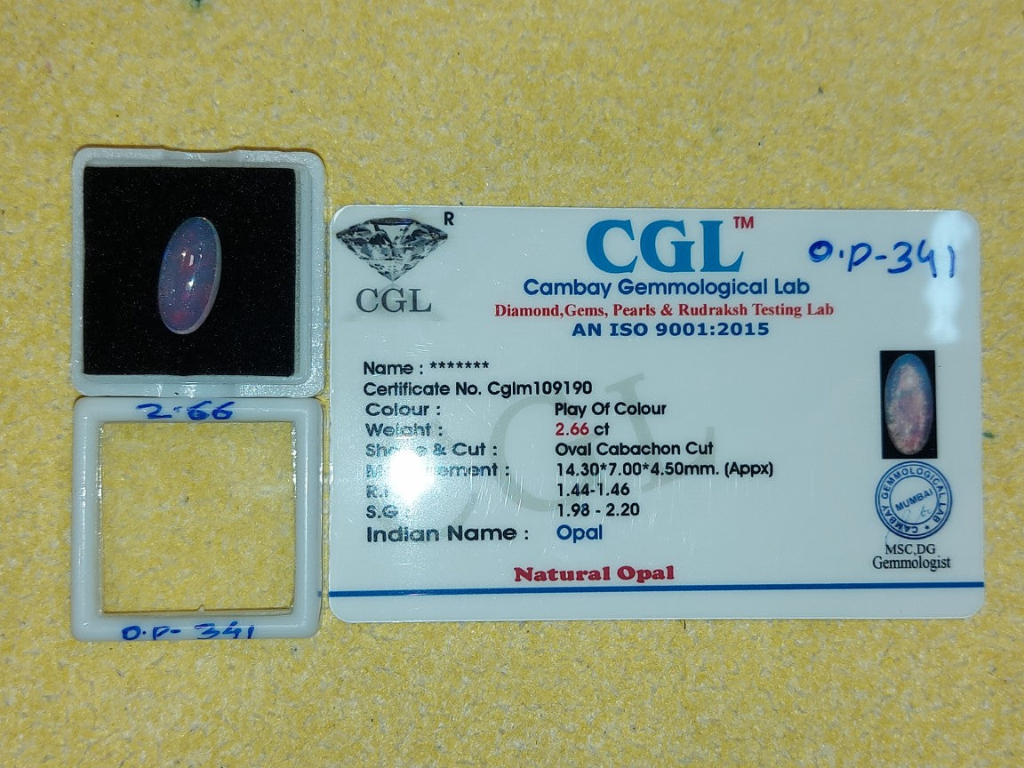 2.66 Carat Natural Opal Stone