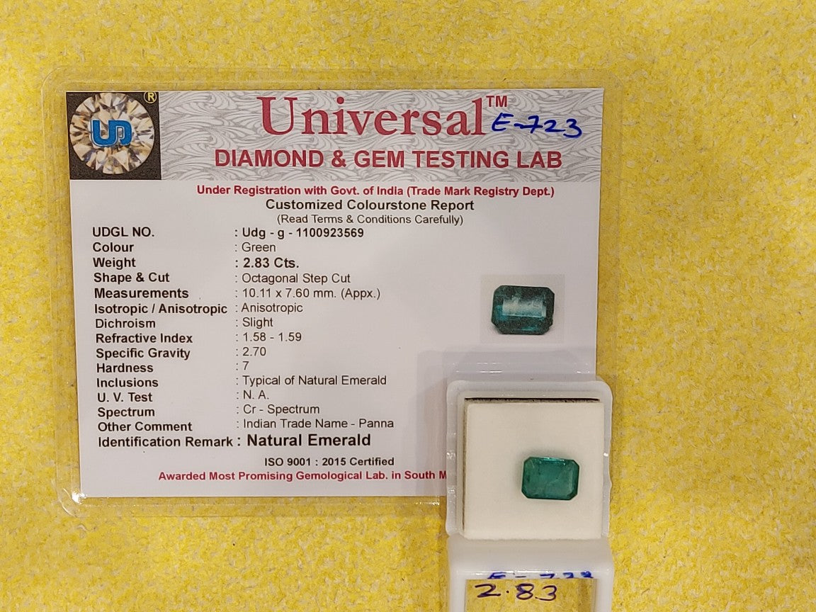 2.83 Carat Natural Emerald Stone