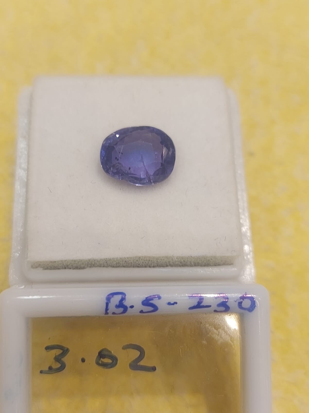 B.S-230 3.02 Carat Natural Blue Sapphire Stone