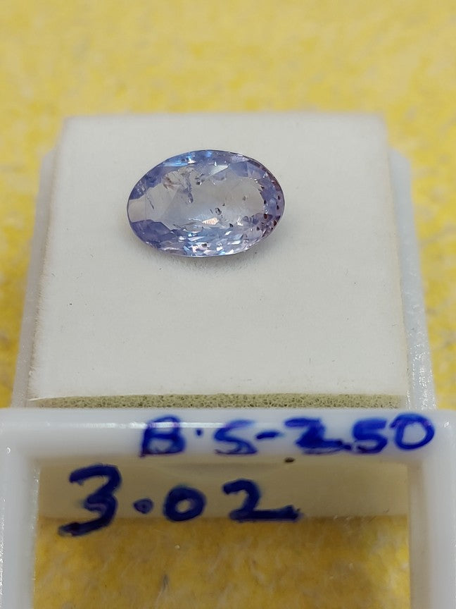 B.S-250 3.02 Carat Natural Blue Sapphire Stone