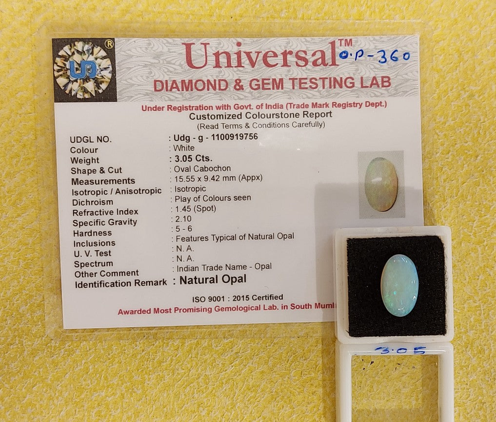 3.05 Carat Natural Opal Stone