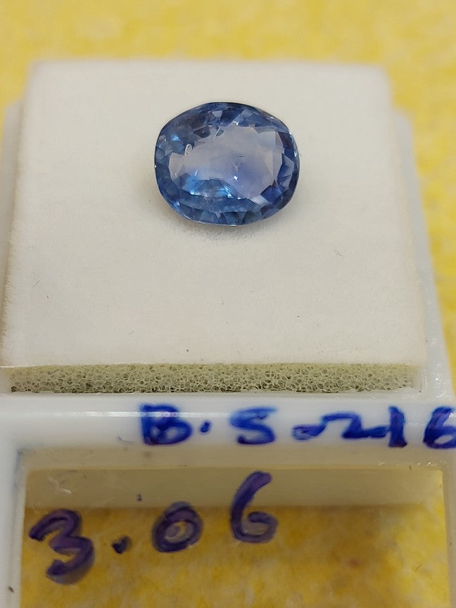3.06 Carat Natural Blue Sapphire Stone