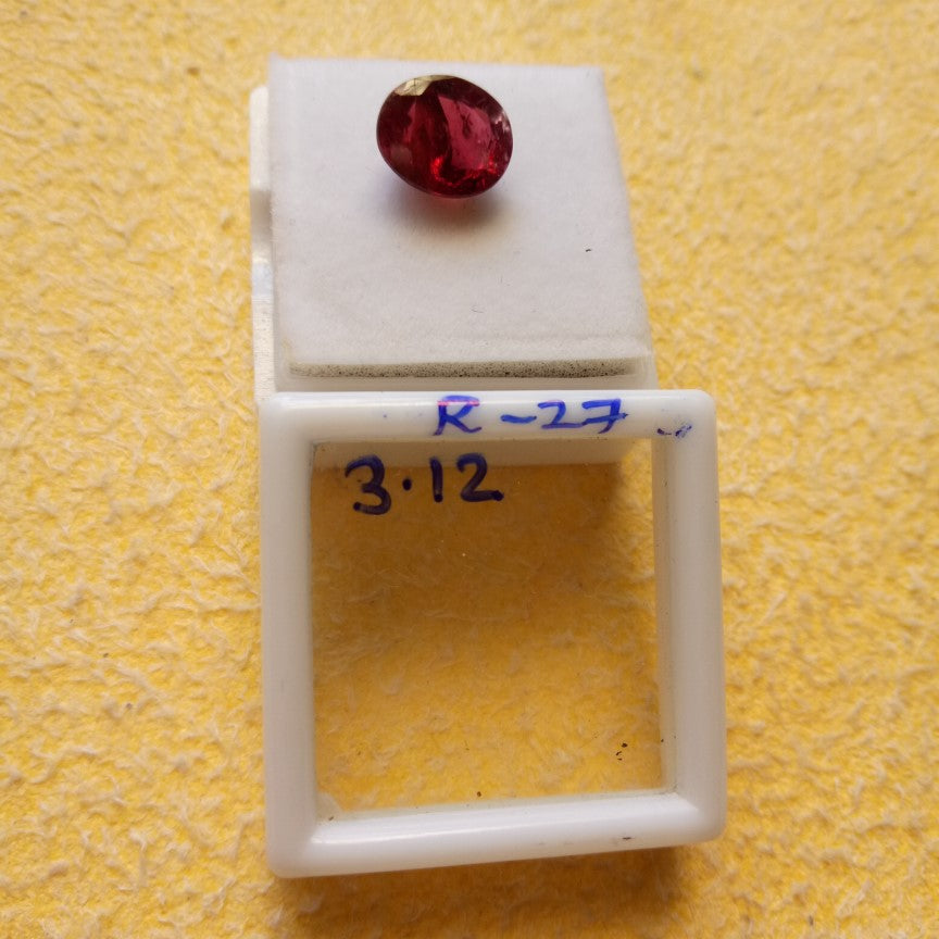 3.12 Carat Natural Old Ruby