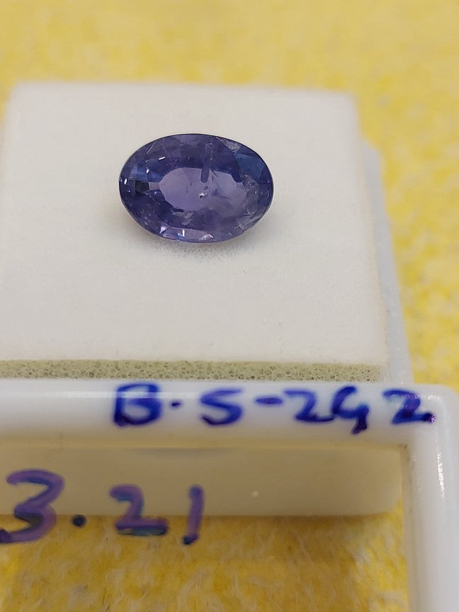 B.S-242 3.21 Carat Natural Blue Sapphire Stone