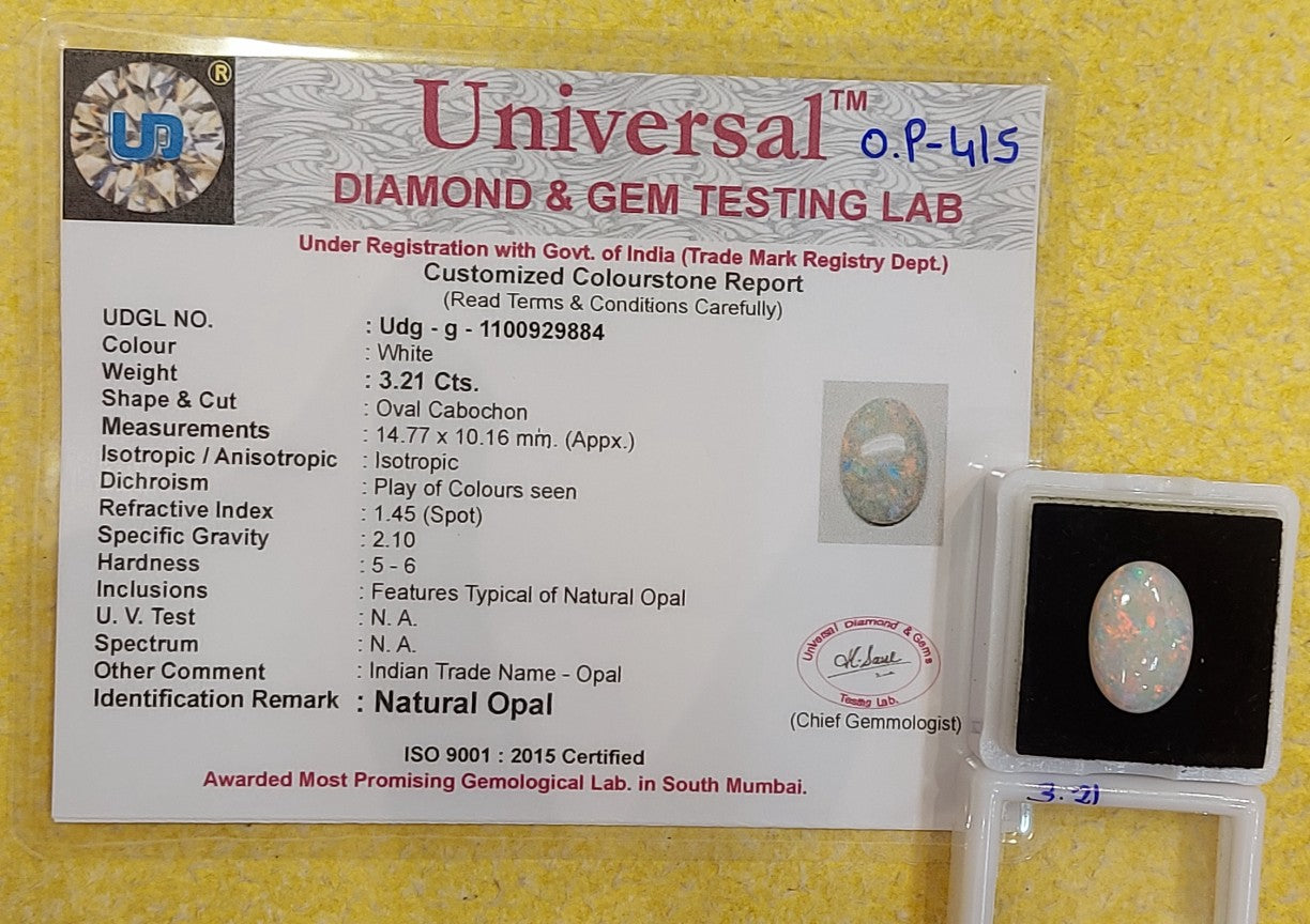 3.21 Carat Natural Opal Stone
