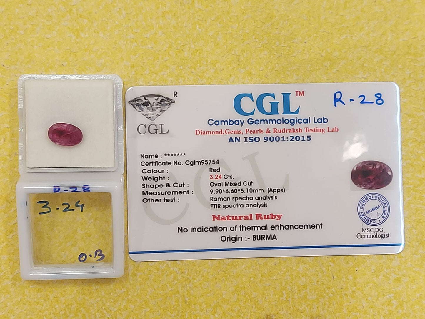 3.24 Carat Natural Old Ruby