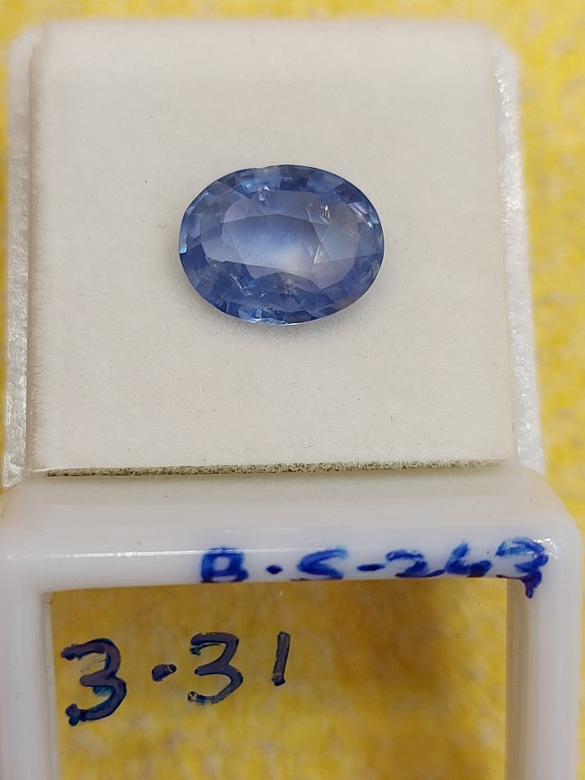 B.S-243 3.31 Carat Natural Blue Sapphire Stone