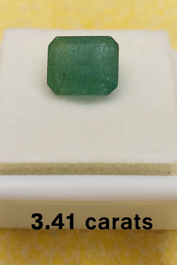 3.41 Carat Natural Emerald Stone
