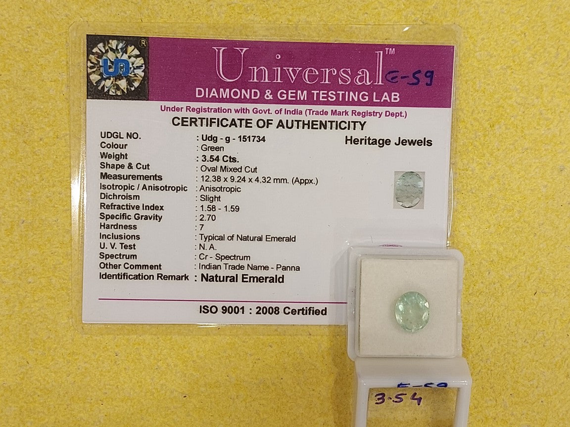 3.54 Carat Natural Emerald Stone