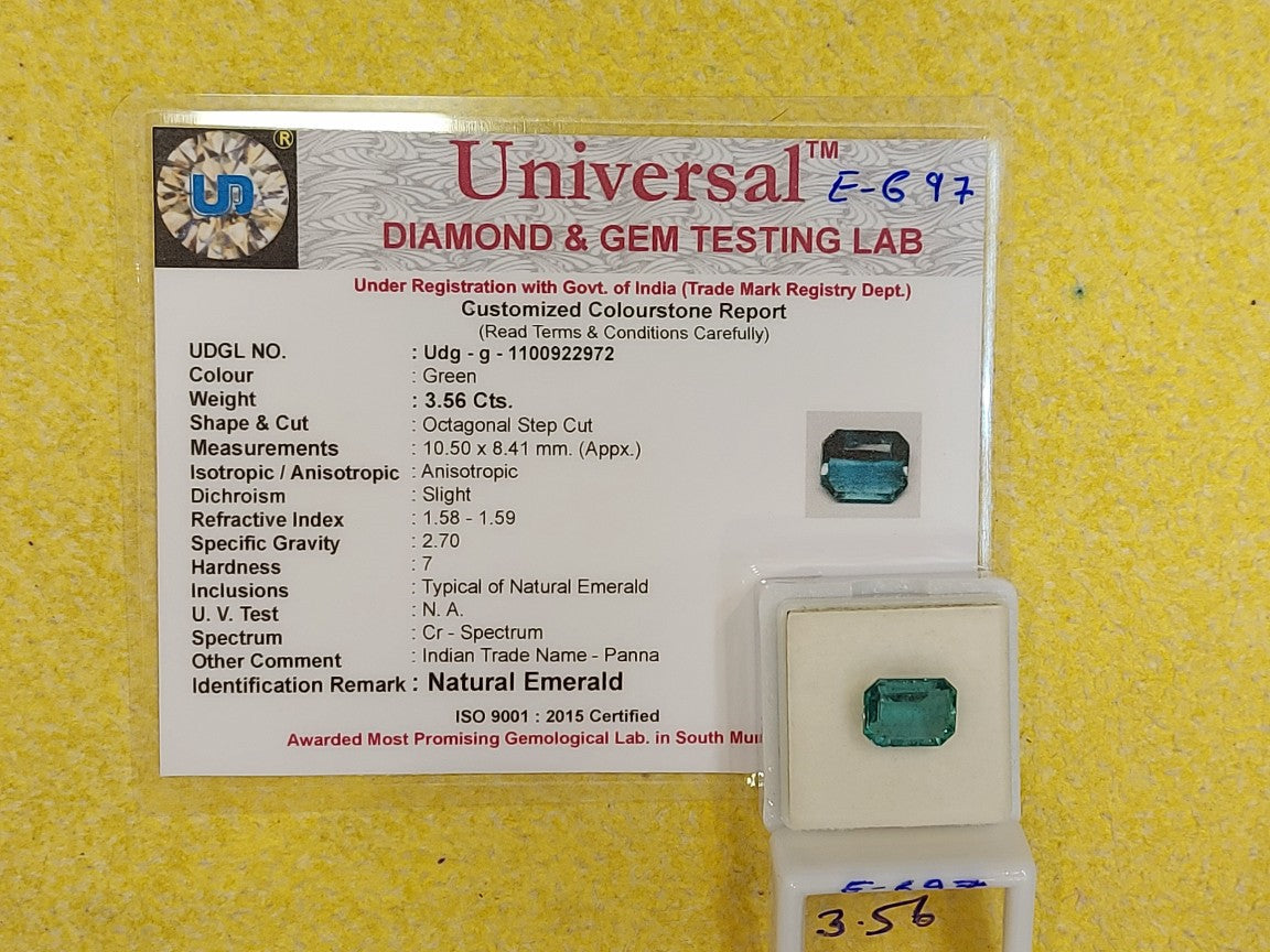 3.56 Carat Natural Emerald Stone