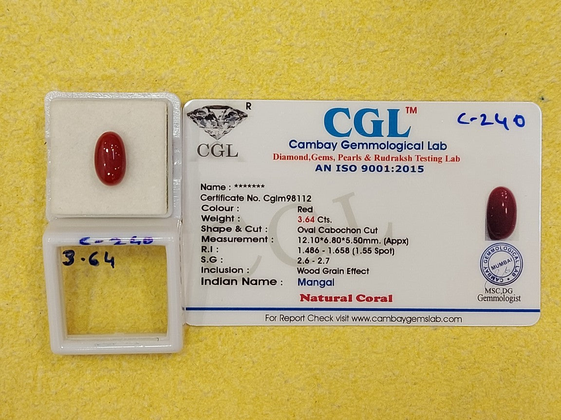 3.64 Carat Natural Coral