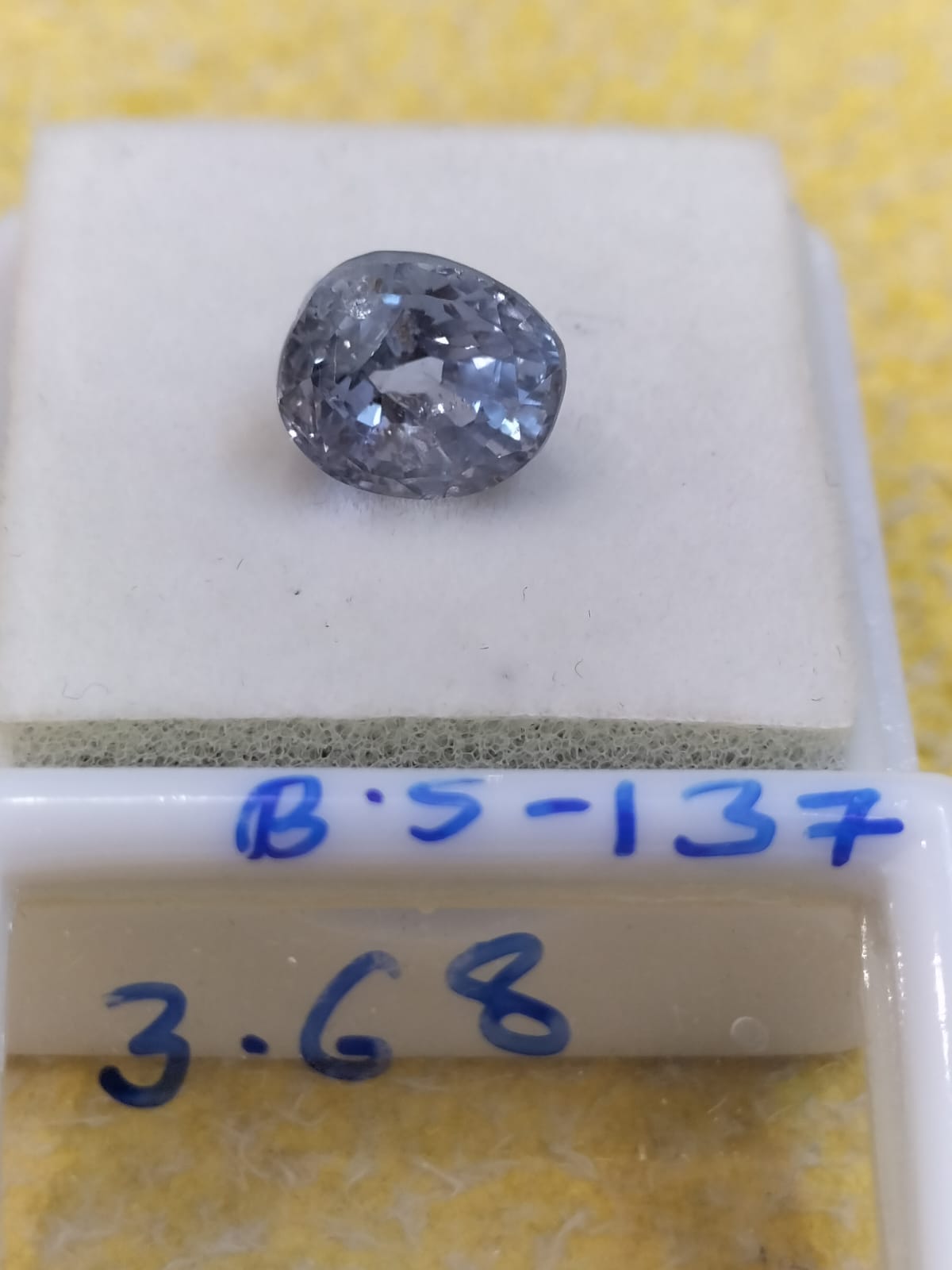B.S-137 Carat Natural Blue Sapphire Stone