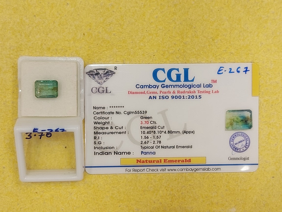3.70 Carat Natural Emerald Stone