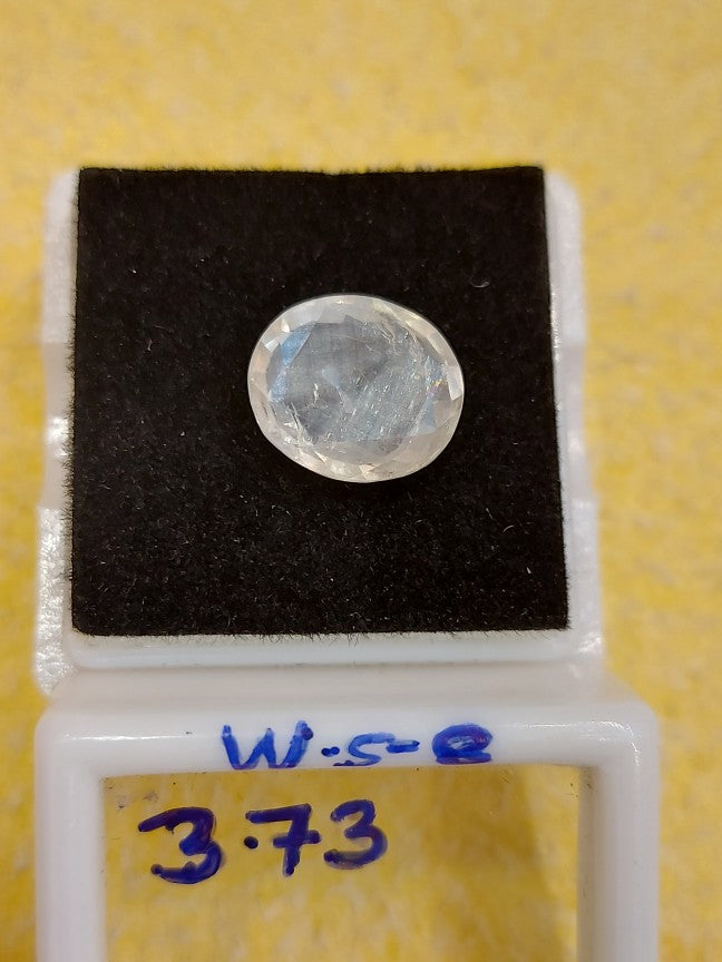 3.73 Carat Natural White Sapphire Stone