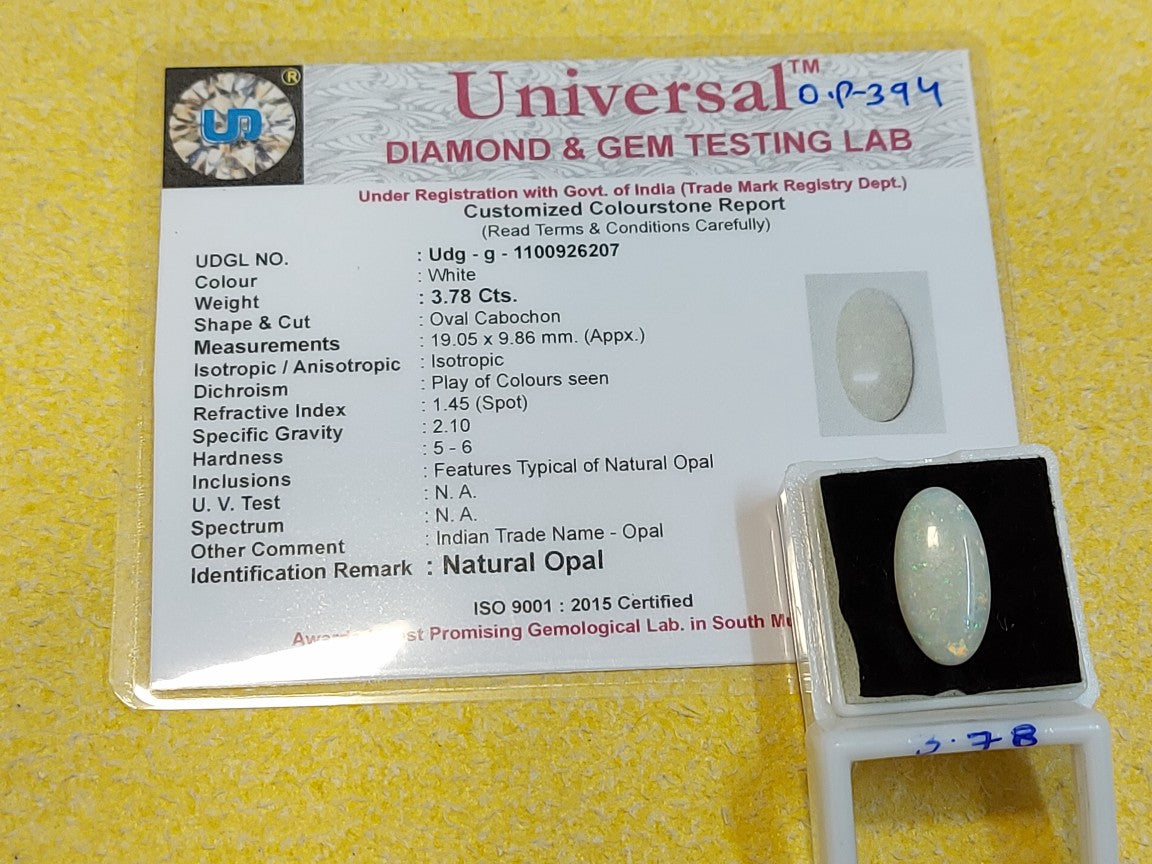 3.78 Carat Natural Opal Stone