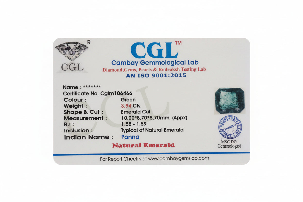 3.94 Carat Natural Emerald Stone