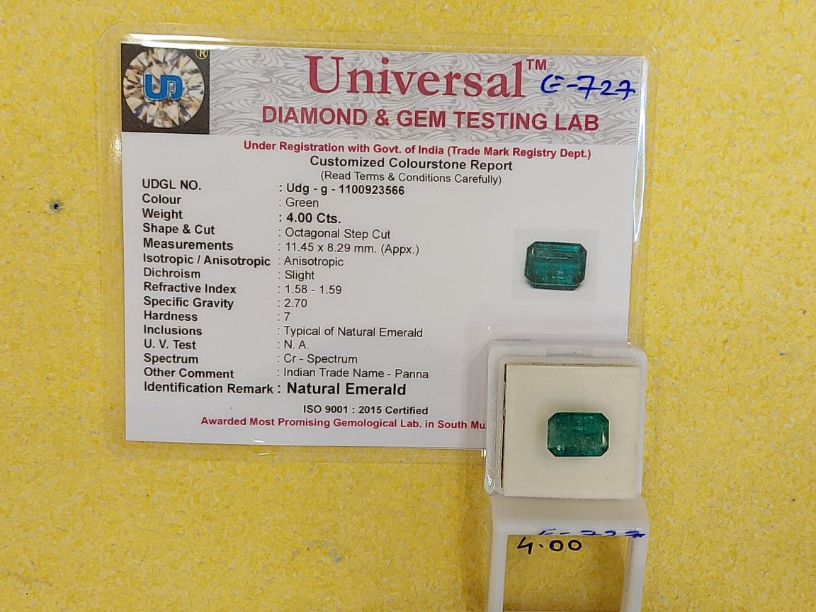 4.00 Carat Natural Emerald Stone