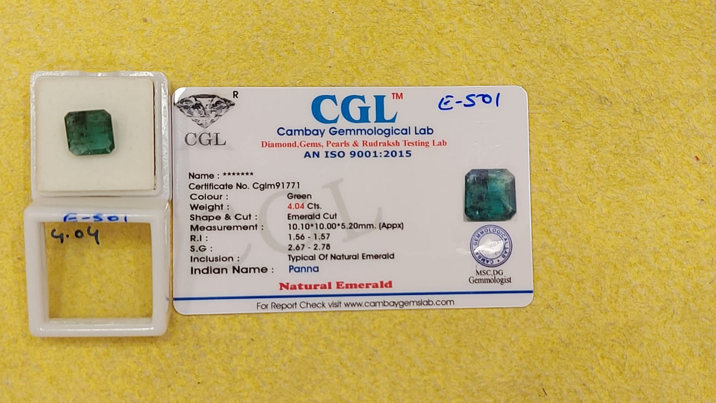 4.04 Carat Natural Emerald Stone