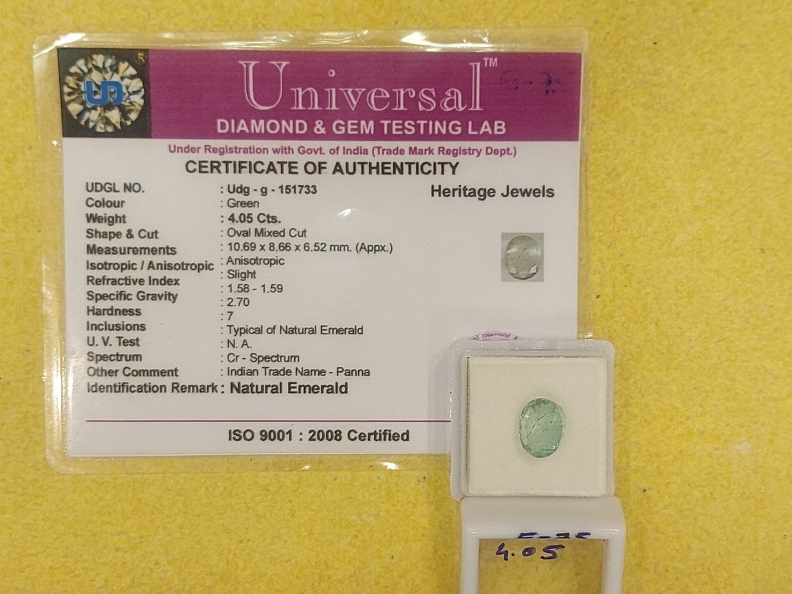 4.05 Carat Natural Emerald Stone