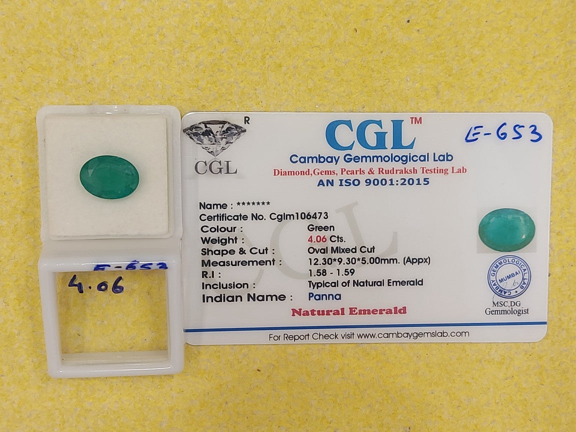 4.06 Carat Natural Emerald Stone