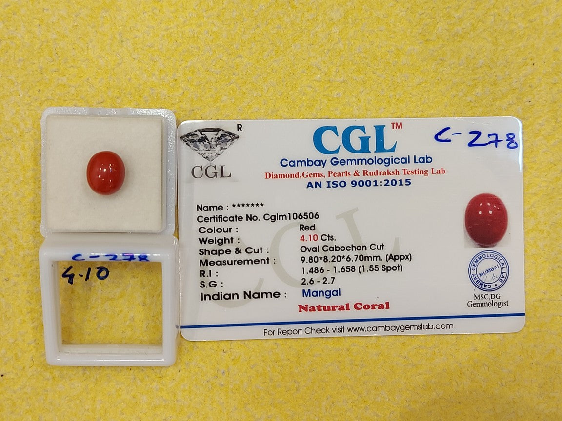 4.10 Carat Natural Coral
