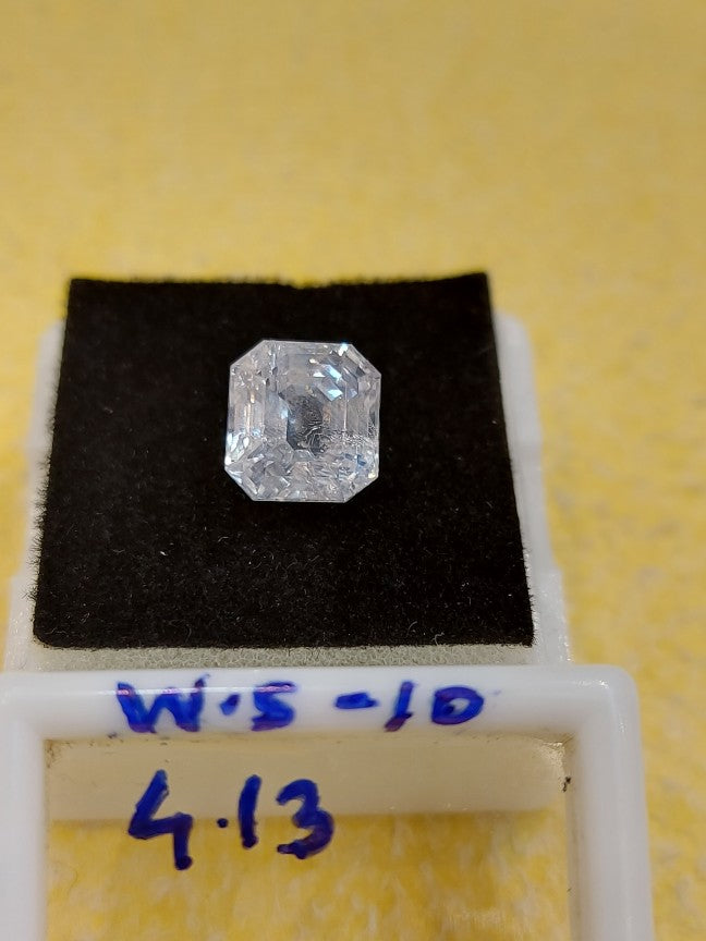 4.13 Carat Natural White Sapphire Stone