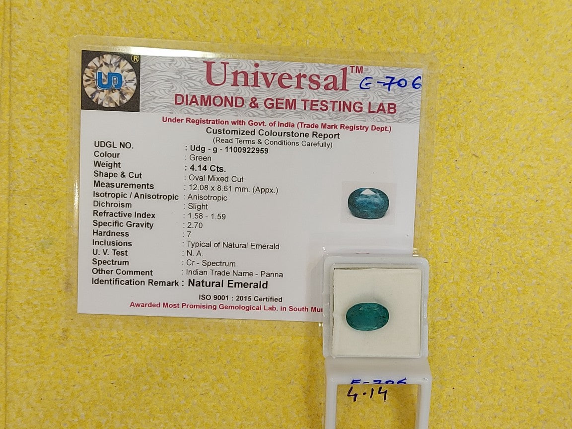 4.14 Carat Natural Emerald Stone