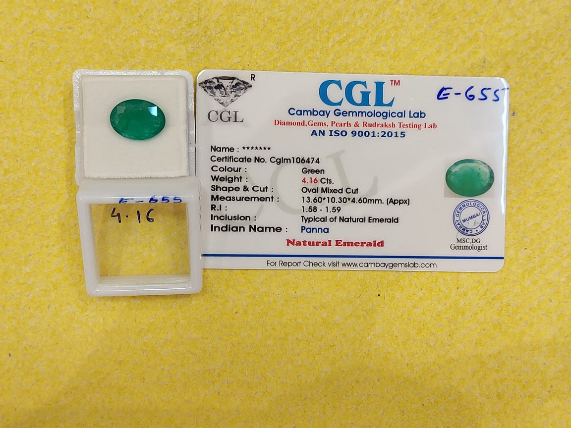 4.16 Carat Natural Emerald Stone