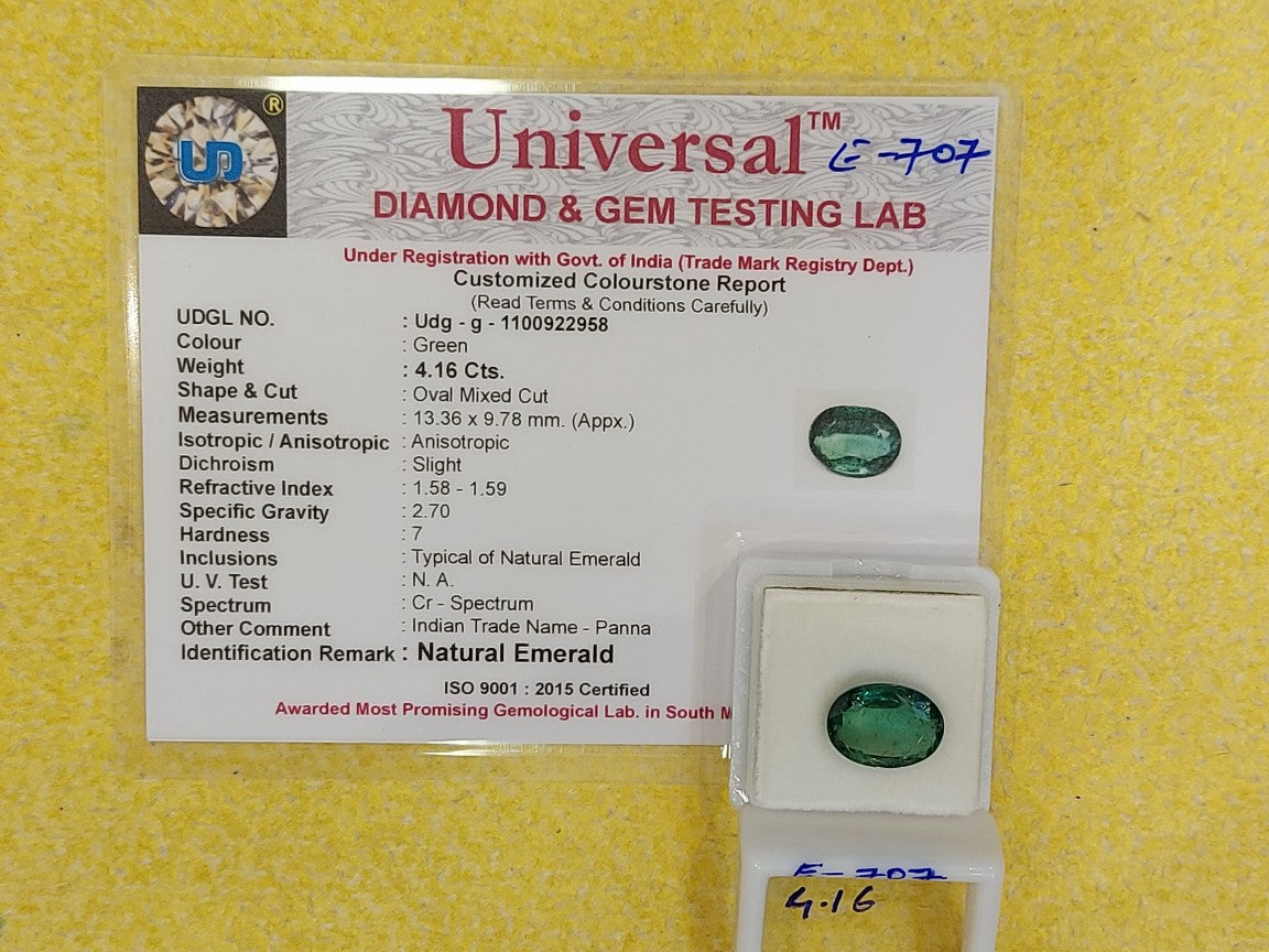 4.16 Carat Natural Emerald Stone