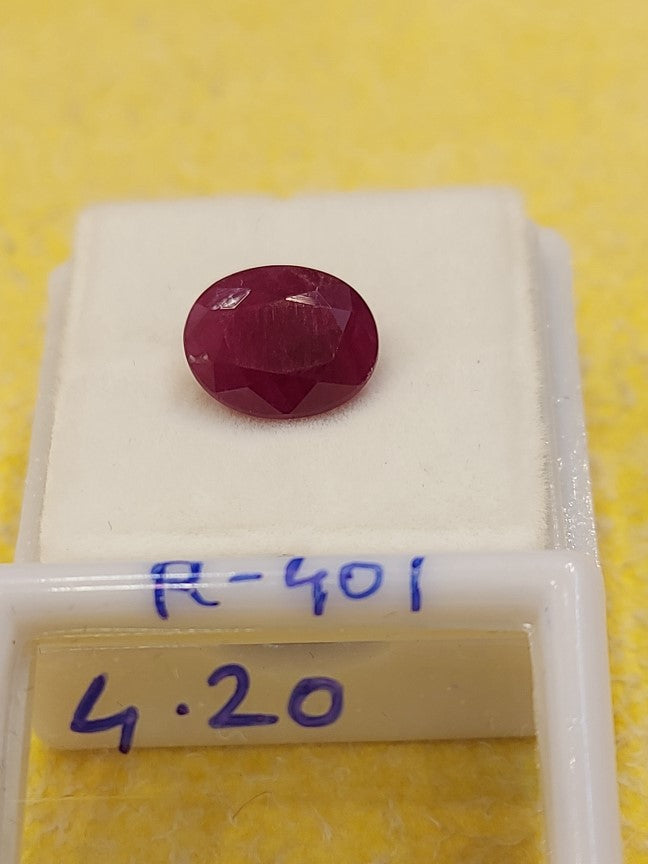 4.20 Carat Natural Old Ruby