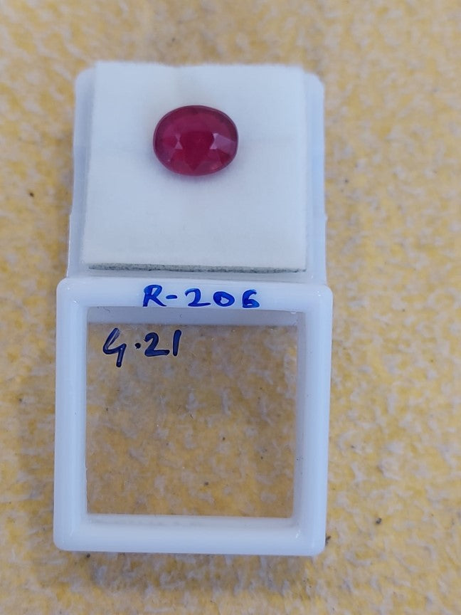 4.21 Carat Natural Old Ruby
