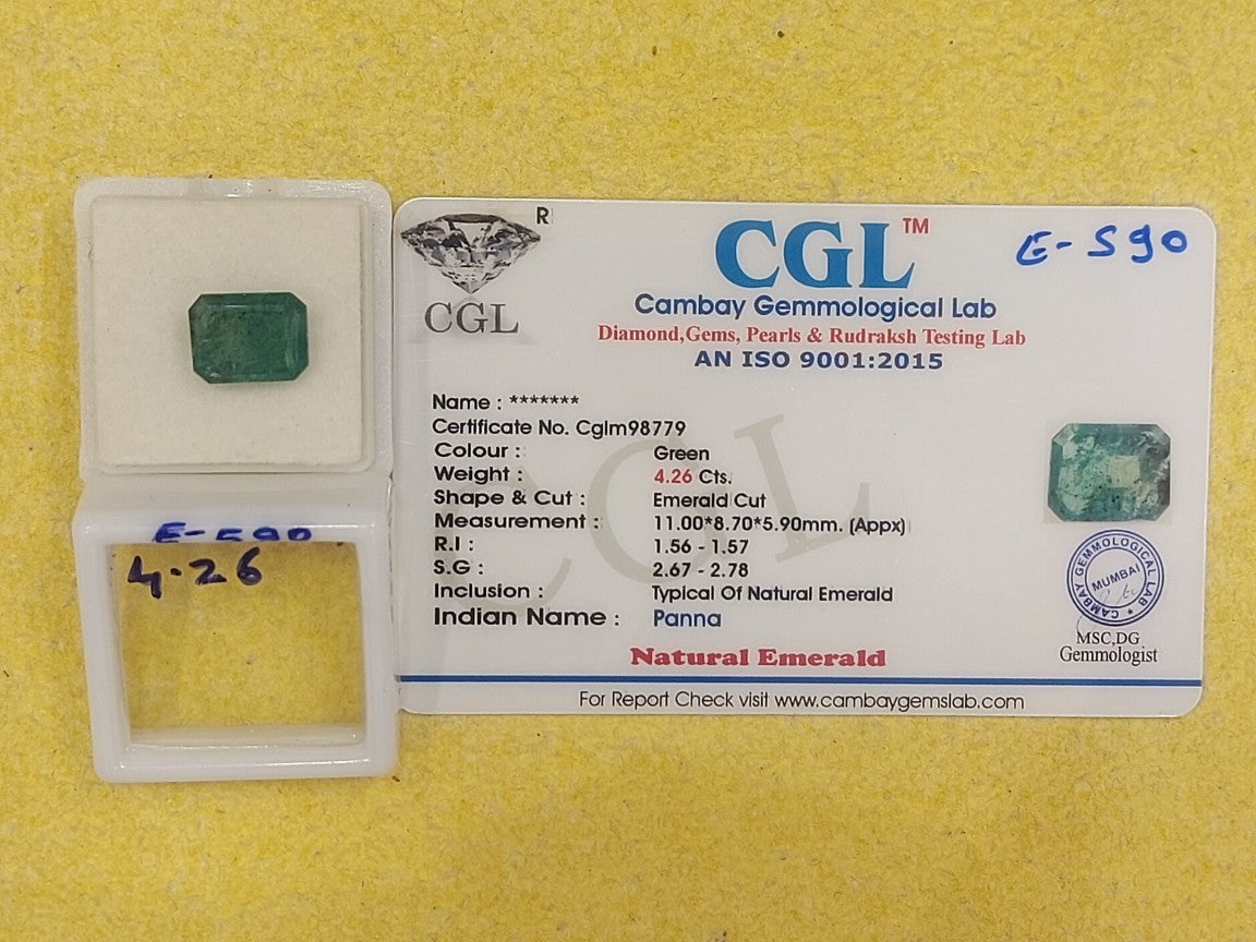 4.26 Carat Natural Emerald Stone