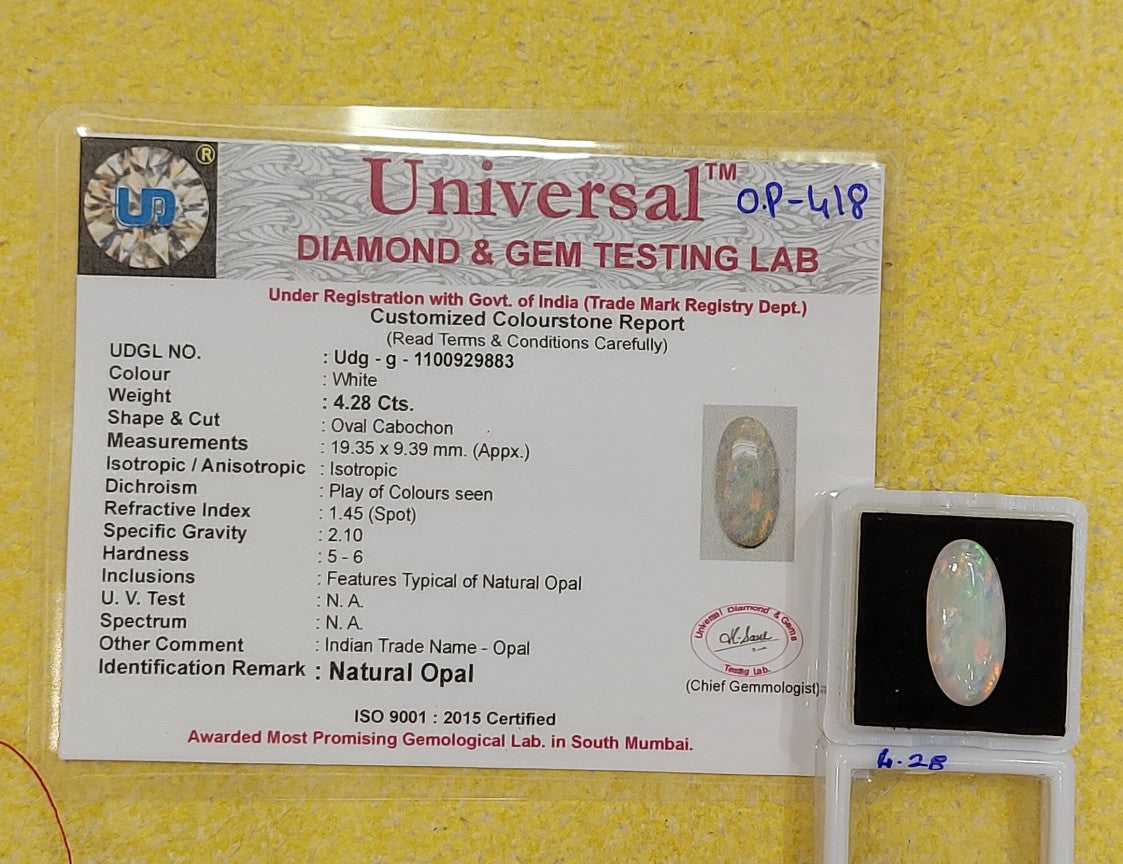 4.28 Carat Natural Opal Stone