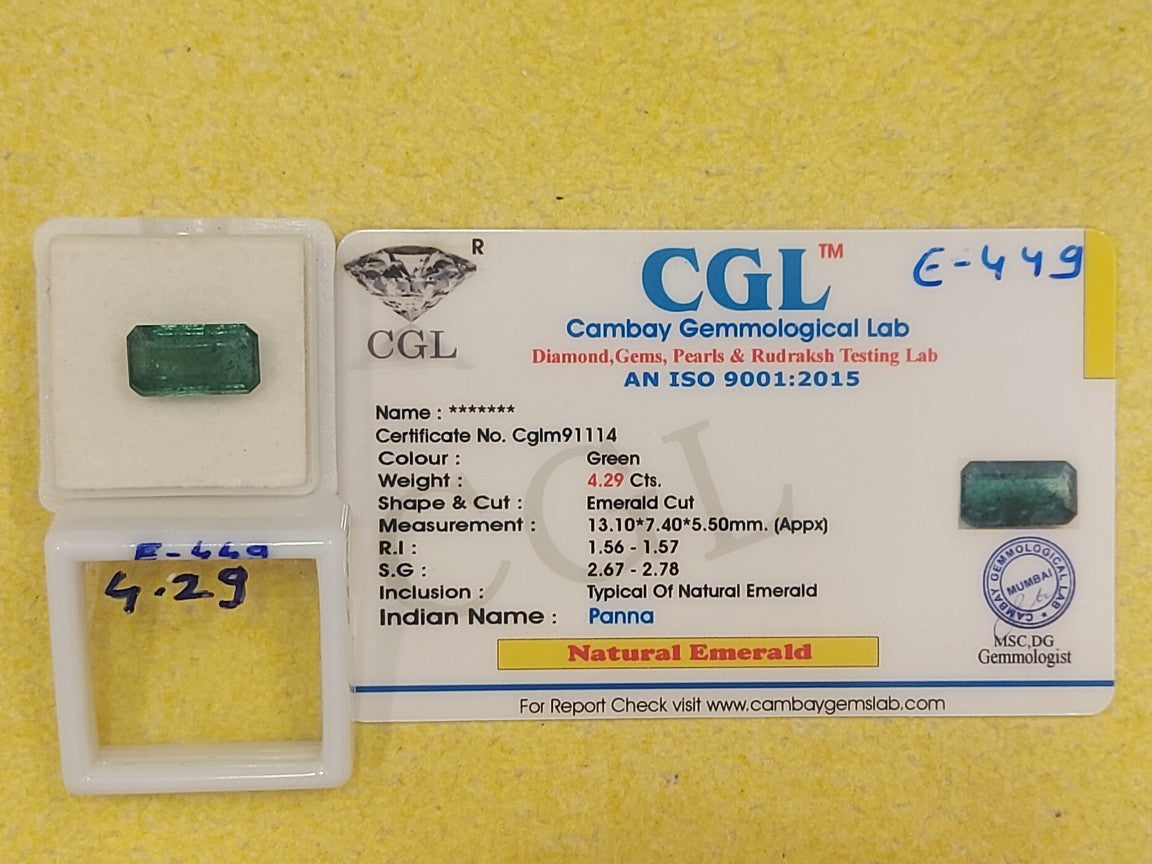 4.29 Carat Natural Emerald Stone